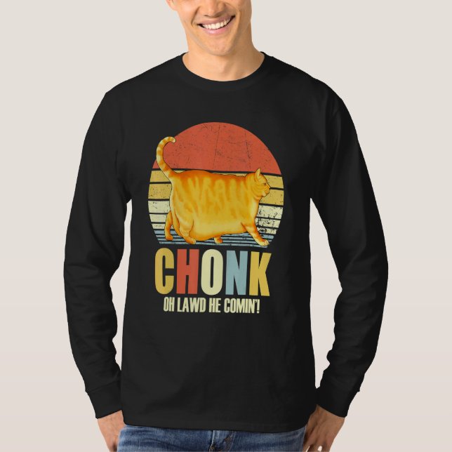 Camiseta Chonker Fat Cat Chonky Meme (Frente)