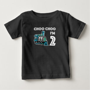 Camiseta Choo Choo Eu sou 2 Legal Train t shirt para rapaze