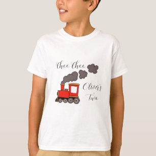 Camiseta Choo Choo I é Dois anos de trem vermelho