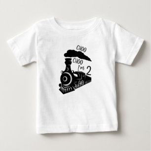 Camiseta Choo Choo, sou 2, segundo aniversário Toddler T-sh