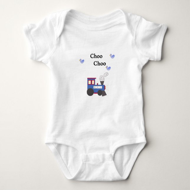 Camiseta Choo Choo Train com Blue Birds (Frente)