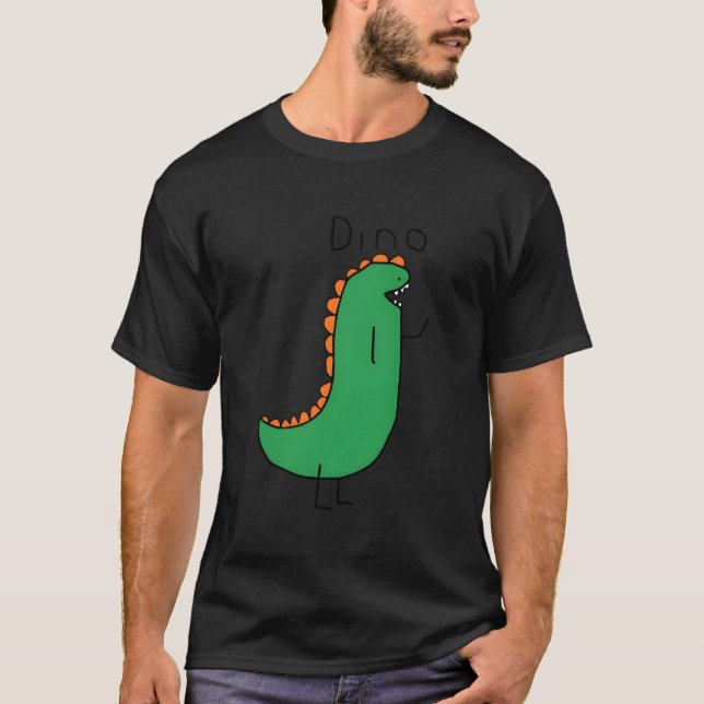 Camiseta Chope Dino Cinza Small (Frente)