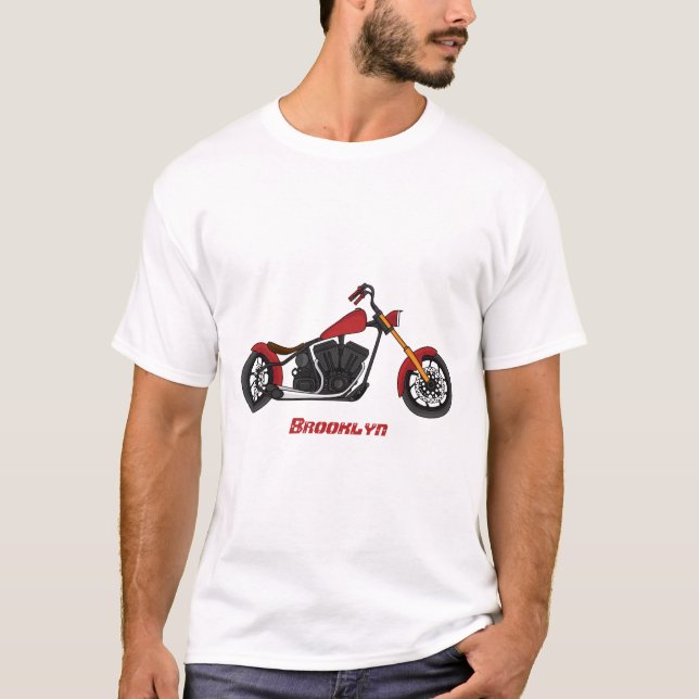 Camiseta Chopper style motorcycle illustration  (Frente)