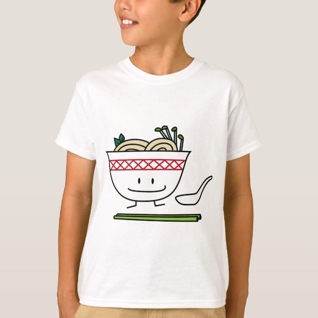 Camiseta Chopsticks da colher de sopa de Vietnam da bacia (Frente)