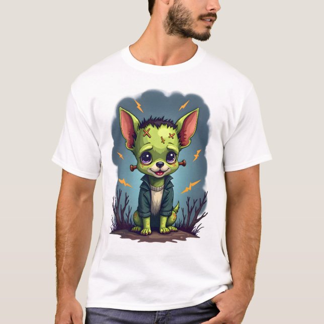 Camiseta Choque de Chihuahua Frankenstein (Frente)