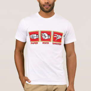 Camiseta Choque de papel da rocha