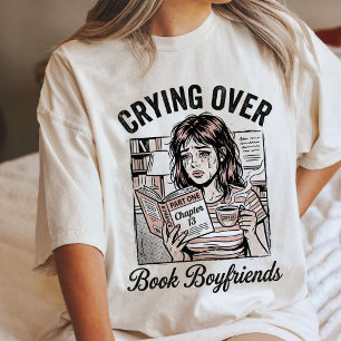 Camiseta Chorando por Namorados de Livros Pop Art Reader