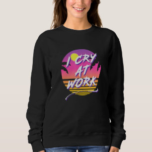 Camiseta Choro No Trabalho Triste Trabalhador Sarcasmo Escr