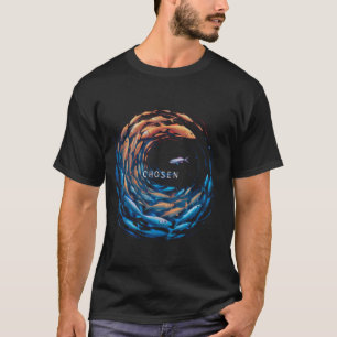 Camiseta CHOSEN x natação de Peixe contra a atual Bíblia x 