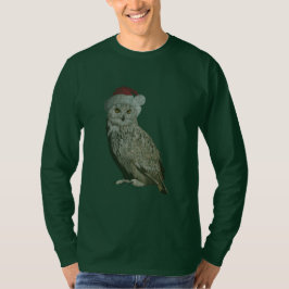 Camiseta Chouette de Noël réaliste avec effet tricot unique