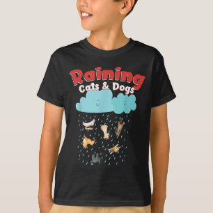Camiseta Chovendo Gatos E Cachorros Chuva Canino Felino Pet