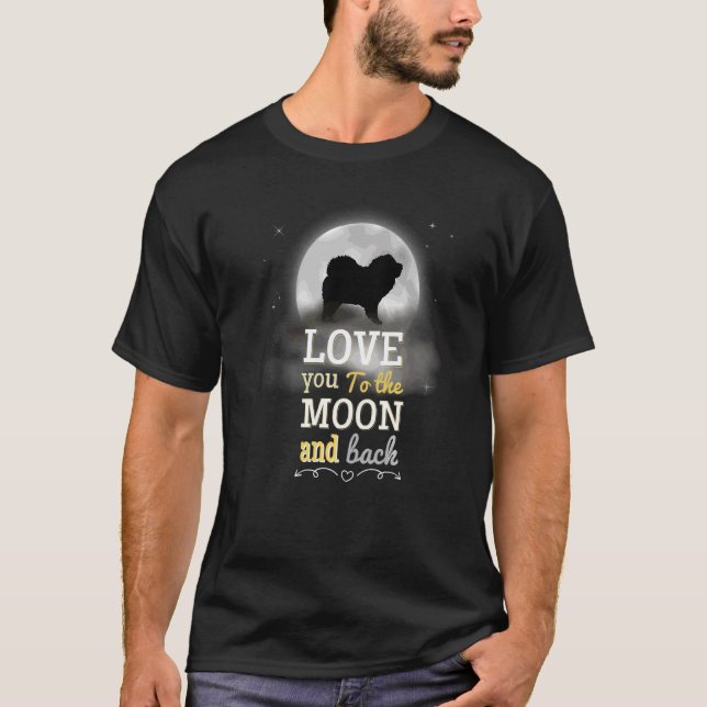 Camiseta Chow Chow Amor À Lua (Frente)