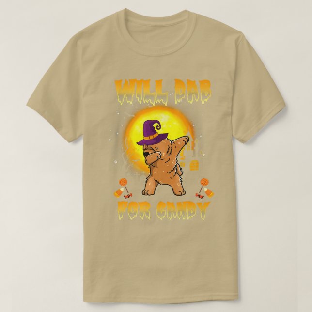 Camiseta Chow Chow Dabbing Dog Will Dab For Candy Funny Hal (Frente do Design)