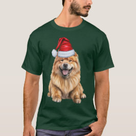 Camiseta Chow Chow Engraçado Papais noeis de Natal