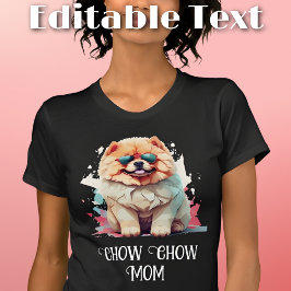 Camiseta Chow Chow Mãe Cachorro Cachorros Cachorros