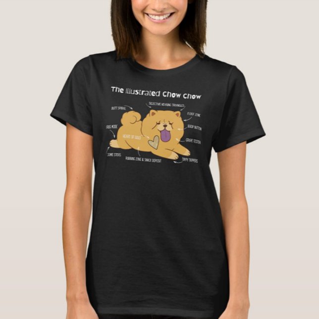 Camiseta Chow Ilustrada (Criador carregado)