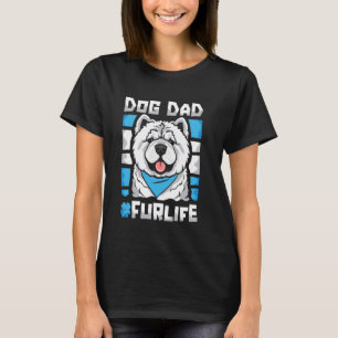 Camiseta Chow Padre Breed Pet - Pele Pai Cão Vida