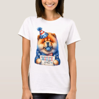 Camiseta Chow Patriótico 'Merica Y'all