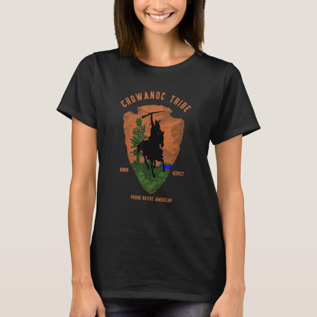 Camiseta Chowanoc Tribe Native American Vintage Arro (Frente)