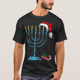 Camiseta Chr da Família Santa Hat de Natal Hanukkah