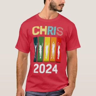 Camiseta Chris 2024 Chris Personalizado Primeiro Nome Para