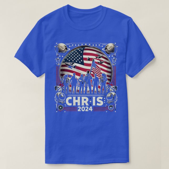 Camiseta Chris 2024 Chris Personalizado Primeiro Nome Para  (Frente do Design)
