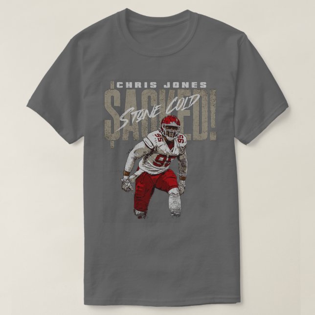 Camiseta Chris Jones Kansas City Stone Frio Sagrado TSirt (Frente do Design)