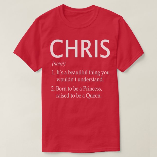 Camiseta Chris Name Gift 155 (Frente do Design)