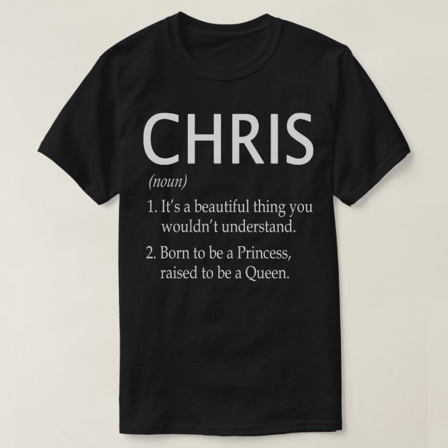 Camiseta Chris Name Gift 45 (Frente do Design)