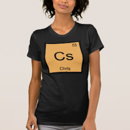 Camiseta Chris Nome Elemento Químico Tabela Periódica