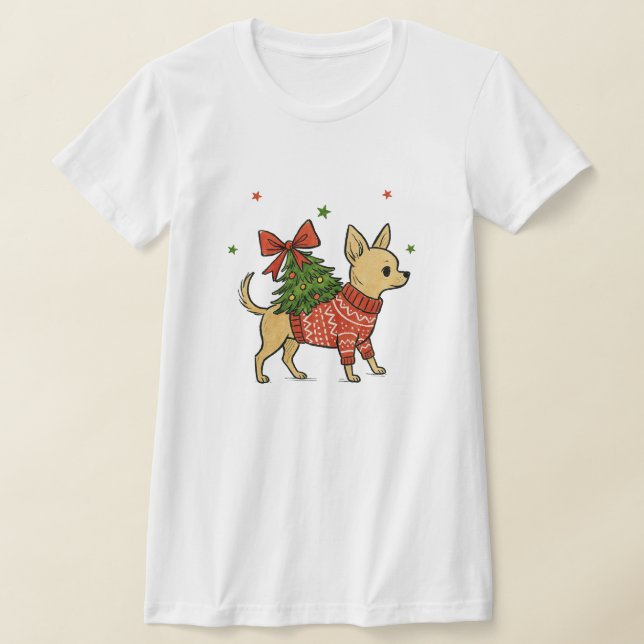 Camiseta chrismas chihuahua dog tshirt (Postura )