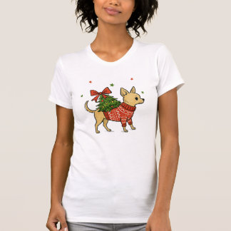 Camiseta chrismas chihuahua dog tshirt