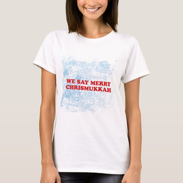 Camiseta chrismukkah alegre (Frente)