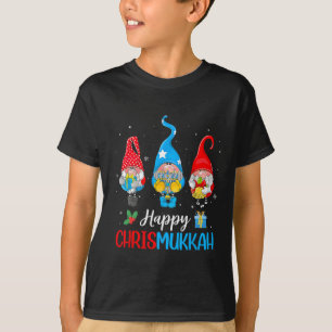 Camiseta Chrismukkah Gnomos Feliz Natal E Feliz Hanuk