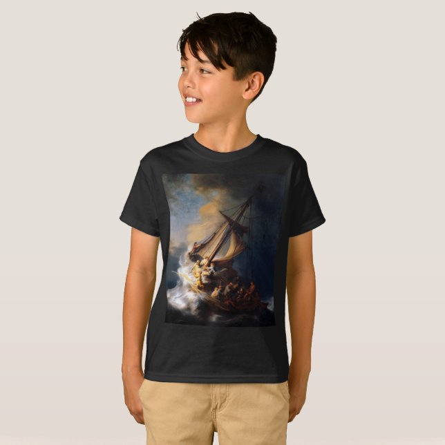 Camiseta Christ in the Storm on the Sea of Galilee, 1633 (Frente Completa)