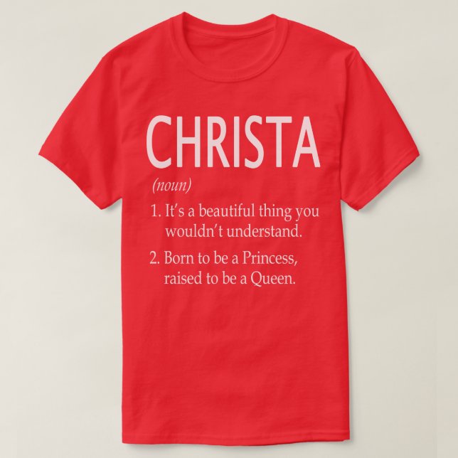 Camiseta Christa Name Gift 125 (Frente do Design)