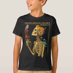 Camiseta Christcore Gótico Fé Vintagecore Bíblia Romanos 6