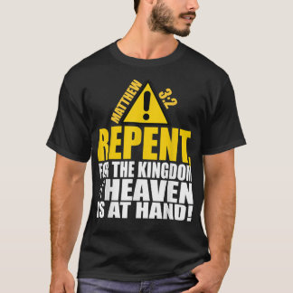 Camiseta Christerest Repent Matthew 32 Salvação Cristã