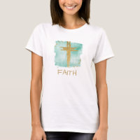 *~* Christian AQUA Cross Dourada Glitter FAIT