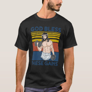 Camiseta Christian Athlete Roupa Gym Deus abençoe Estes Gan