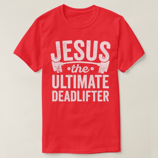 Camiseta Christian Athlete Workout Jesus Último Desmoroname (Frente do Design)