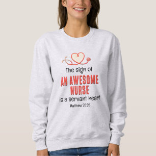 Camiseta Christian AWESOME NURSE SERVANT HEART Personalizáv
