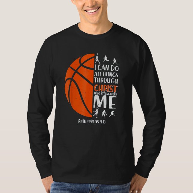 Camiseta Christian Basketball  Men Boys Kids Religious (Frente)