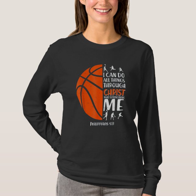 Camiseta Christian Basketball  Men Boys Kids Religious (Frente)