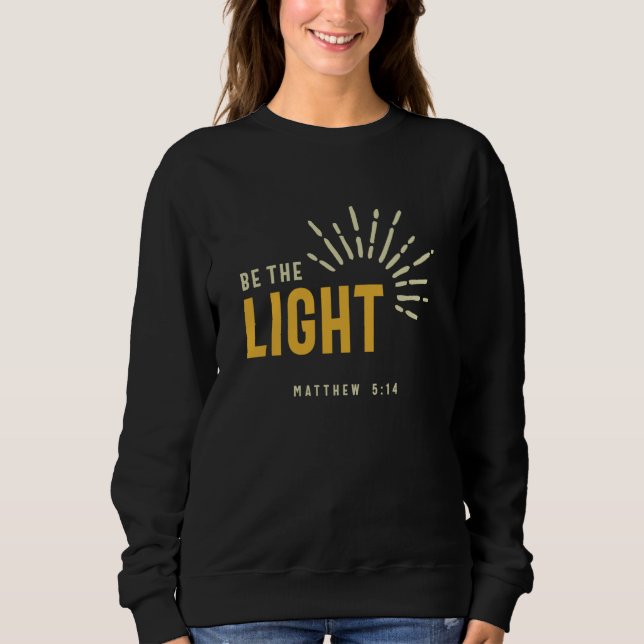 Camiseta Christian Be The Light Matthew 514 Inspirational (Frente)