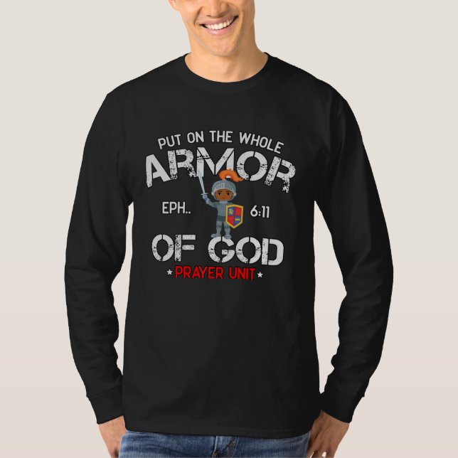 Camiseta Christian Bible Quote Armor of God Ephesians 611 E (Frente)