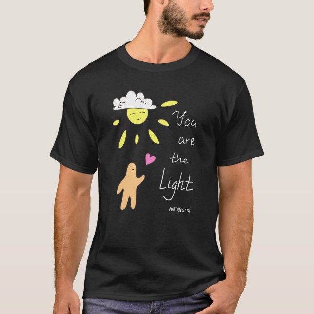 Camiseta Christian Bible Quote Matthew 514 You Are The Ligh (Frente)
