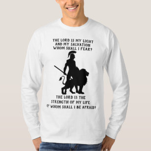 Camiseta Christian Bíblia Verse Psalm 27