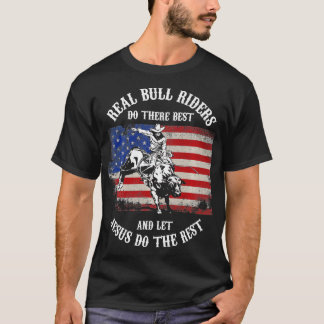 Camiseta Christian Bull Rider Deixar Jesus Fazer R