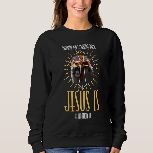 Camiseta Christian Cross Normal não está voltando Jesus é (Frente)